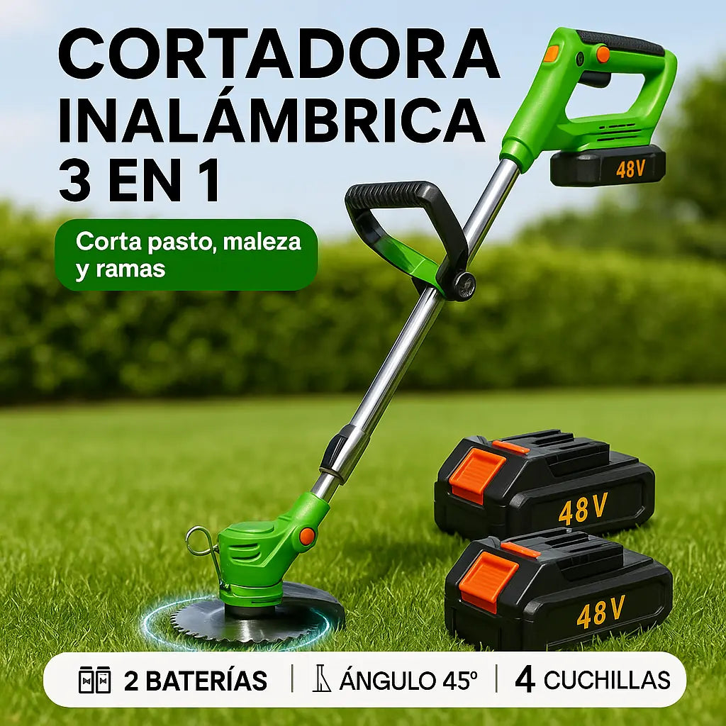 Cortadora Inalámbrica Recargable TurboBlade™ + 2 Baterías de 48V [ÚLTIMAS UNIDADES]
