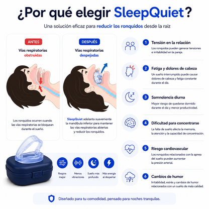 SleepQuiet™ Dispositivo Anti-Ronquidos [ÚLTIMAS UNIDADES]