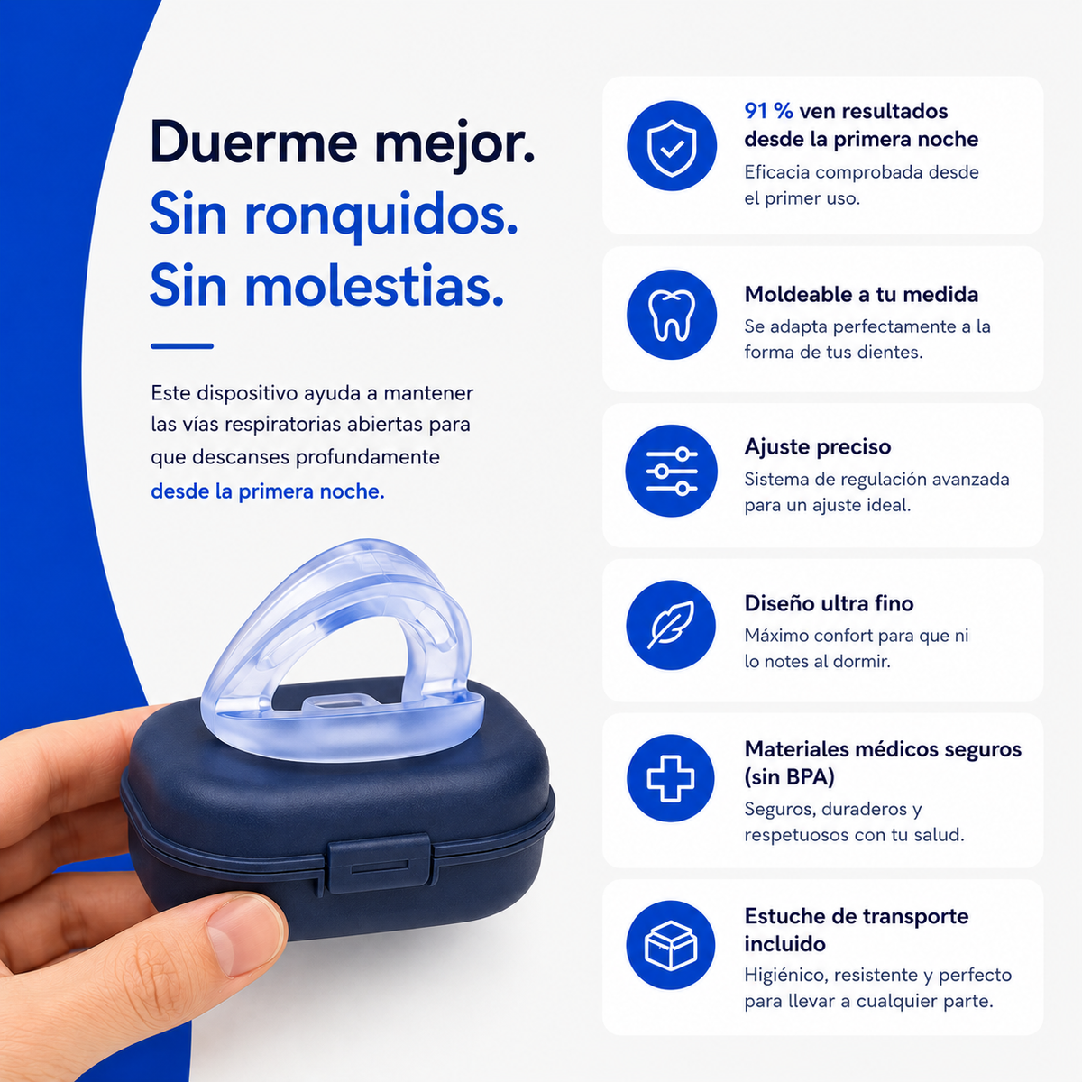 SleepQuiet™ Dispositivo Anti-Ronquidos [ÚLTIMAS UNIDADES]